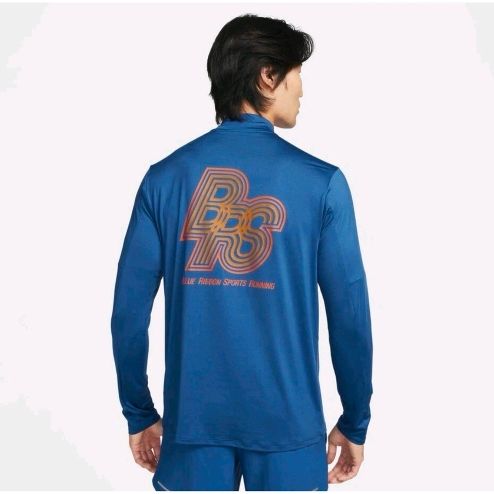Nike Blue Ribbon Sports Men's 1/4 Zip Running Top Blue FN3299-476 Men's Sz Small